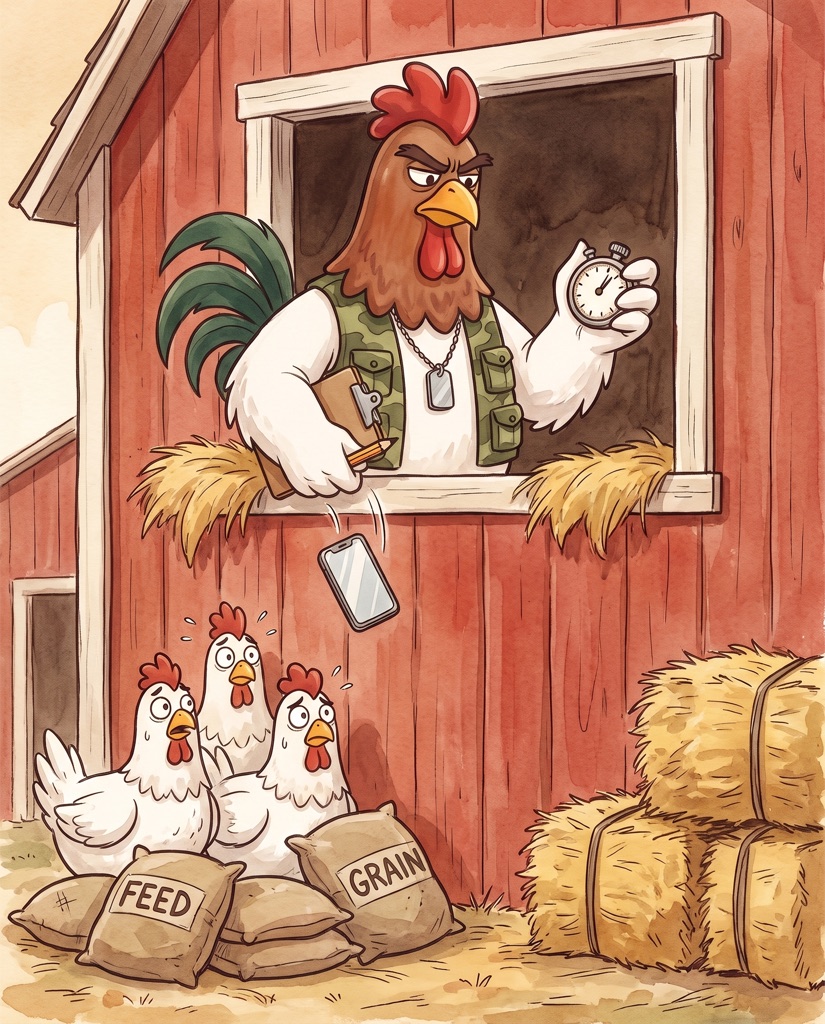 Colonel Cluckson — Drop test