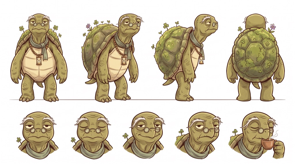 Solomon — character turnaround sheet