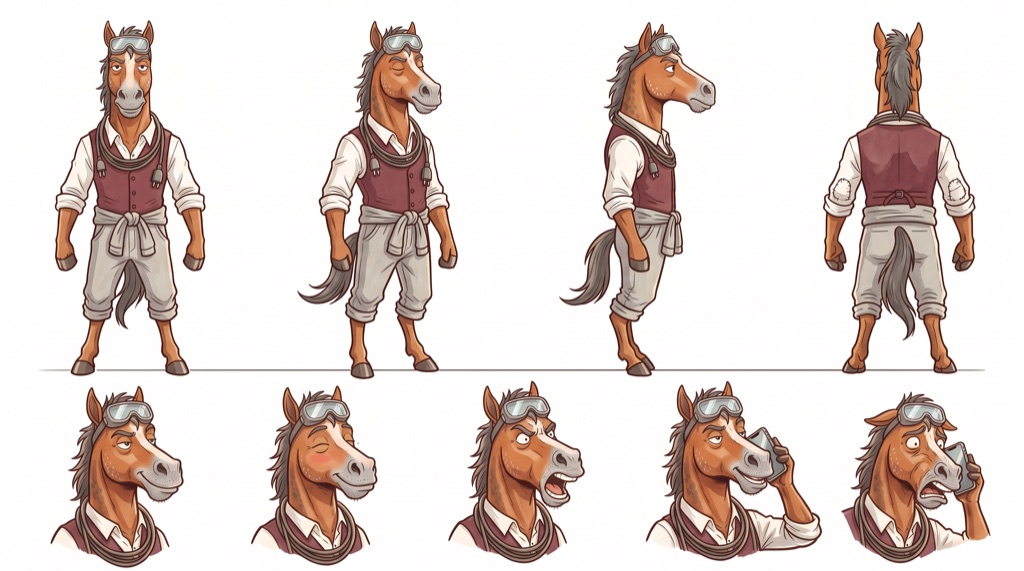 Wattson — character turnaround sheet